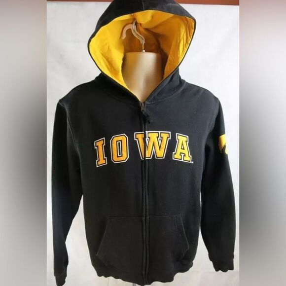 NWT Colosseum Women’s NCAA Black IOWA Hawkeyes Full Zip Hoodie - Size XXL - Picture 2 of 10